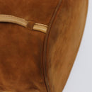 Christian Dior Canage Backpack Suede Brown Gold Tone Auth 206604-17