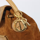 Christian Dior Canage Backpack Suede Brown Gold Tone Auth 206604-19