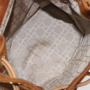 Christian Dior Canage Backpack Suede Brown Gold Tone Auth 206604-23