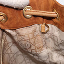 Christian Dior Canage Backpack Suede Brown Gold Tone Auth 206604-25