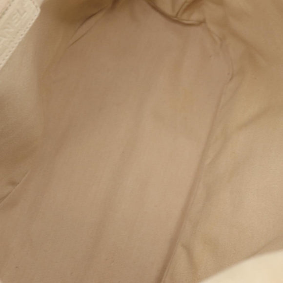 CHANEL Tote Bag Canvas Beige Brown CC Auth 206605