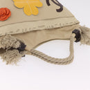 CHANEL Tote Bag Canvas Beige Brown CC Auth 206605-6