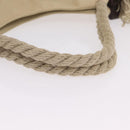 CHANEL Tote Bag Canvas Beige Brown CC Auth 206605-7