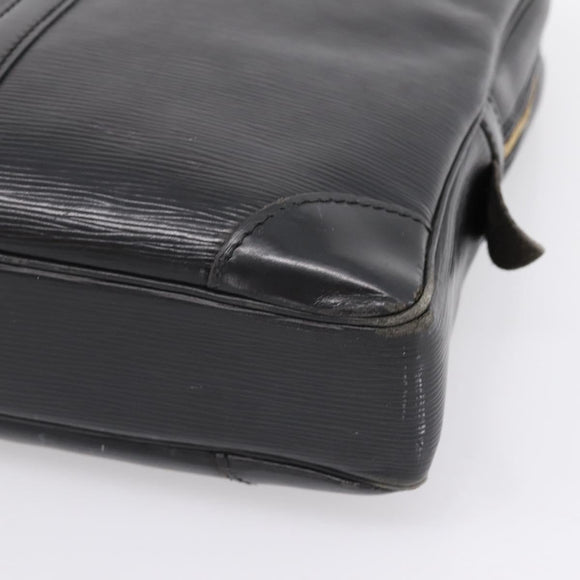 LOUIS VUITTON Epi Porte Documents Voyage Business Bag Black M54472 Auth 206606