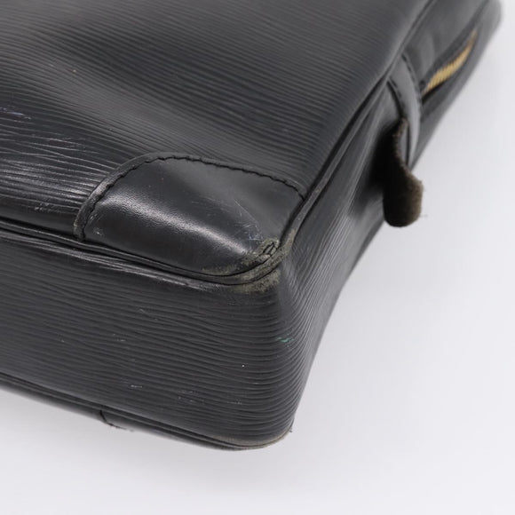 LOUIS VUITTON Epi Porte Documents Voyage Business Bag Black M54472 Auth 206606
