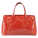 LOUIS VUITTON Monogram Vernis Wilshire PM Bag Orenge Sunset M93644 Auth 206609-2