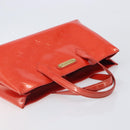 LOUIS VUITTON Monogram Vernis Wilshire PM Bag Orenge Sunset M93644 Auth 206609-6