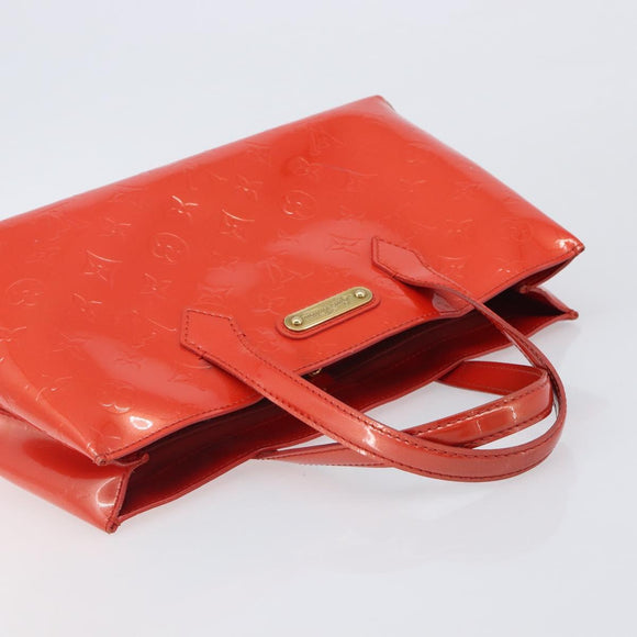 LOUIS VUITTON Monogram Vernis Wilshire PM Bag Orenge Sunset M93644 Auth 206609