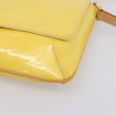 LOUIS VUITTON Monogram Vernis Thompson Street Bag Lime Yellow M91071 Auth 206612-14