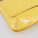 LOUIS VUITTON Monogram Vernis Thompson Street Bag Lime Yellow M91071 Auth 206612-15
