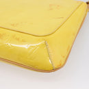 LOUIS VUITTON Monogram Vernis Thompson Street Bag Lime Yellow M91071 Auth 206612-16