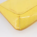LOUIS VUITTON Monogram Vernis Thompson Street Bag Lime Yellow M91071 Auth 206612-17