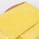 LOUIS VUITTON Monogram Vernis Thompson Street Bag Lime Yellow M91071 Auth 206612-10