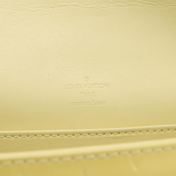 LOUIS VUITTON Monogram Vernis Thompson Street Bag Lime Yellow M91071 Auth 206612