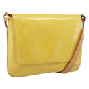 LOUIS VUITTON Monogram Vernis Thompson Street Bag Lime Yellow M91071 Auth 206612-1
