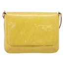 LOUIS VUITTON Monogram Vernis Thompson Street Bag Lime Yellow M91071 Auth 206612-13