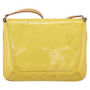 LOUIS VUITTON Monogram Vernis Thompson Street Bag Lime Yellow M91071 Auth 206612-2