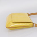 LOUIS VUITTON Monogram Vernis Thompson Street Bag Lime Yellow M91071 Auth 206612-4