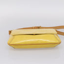 LOUIS VUITTON Monogram Vernis Thompson Street Bag Lime Yellow M91071 Auth 206612-5