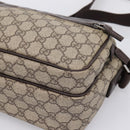 GUCCI GG Supreme Shoulder Bag PVC Beige Silver 114531 Auth 206613-14