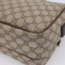 GUCCI GG Supreme Shoulder Bag PVC Beige Silver 114531 Auth 206613-16