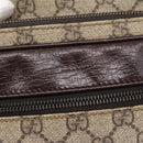 GUCCI GG Supreme Shoulder Bag PVC Beige Silver 114531 Auth 206613-18