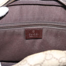 GUCCI GG Supreme Shoulder Bag PVC Beige Silver 114531 Auth 206613-19