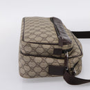 GUCCI GG Supreme Shoulder Bag PVC Beige Silver 114531 Auth 206613-4