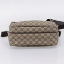 GUCCI GG Supreme Shoulder Bag PVC Beige Silver 114531 Auth 206613-5