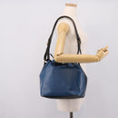 LOUIS VUITTON Epi Petit Noe Shoulder Bag Black Blue M44152 LV Auth 206620-18