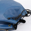 LOUIS VUITTON Epi Petit Noe Shoulder Bag Black Blue M44152 LV Auth 206620-6