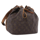 LOUIS VUITTON Monogram Petit Noe Shoulder Bag M42226 LV Auth 206621-1