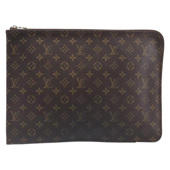 LOUIS VUITTON Monogram Posh Documents Clutch Bag LV Auth 206625