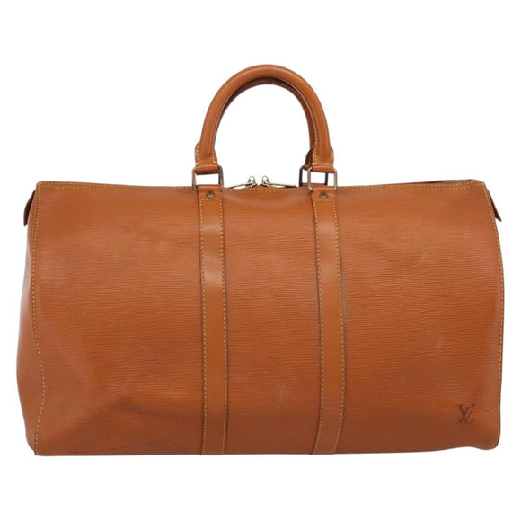 LOUIS VUITTON Epi Keepall 45 Boston Bag Zipangu Gold M42978 LV Auth 206629