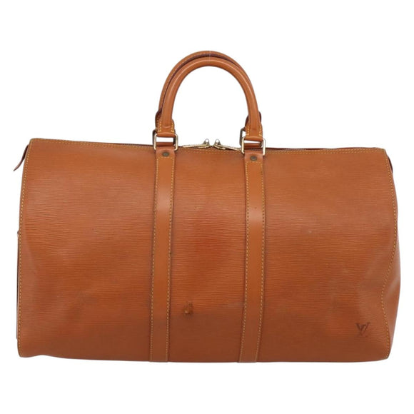 LOUIS VUITTON Epi Keepall 45 Boston Bag Zipangu Gold M42978 LV Auth 206629