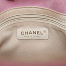 CHANEL Camelia Tote Bag Suede Pink Gold Tone CC Auth 206630-21