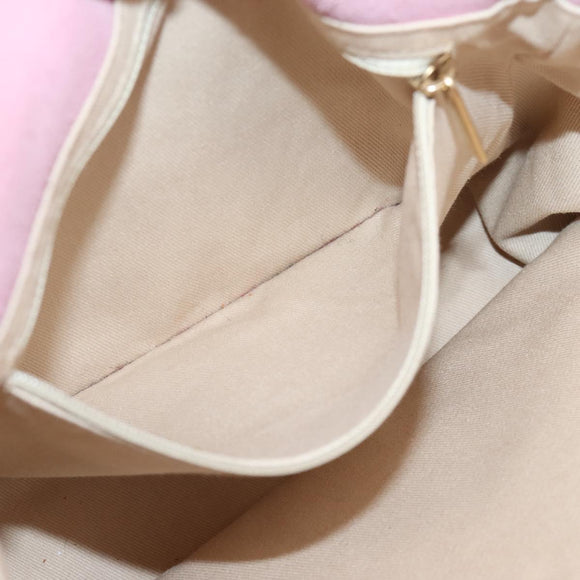 CHANEL Camelia Tote Bag Suede Pink Gold Tone CC Auth 206630