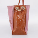 CHANEL Camelia Tote Bag Suede Pink Gold Tone CC Auth 206630-4