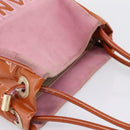 CHANEL Camelia Tote Bag Suede Pink Gold Tone CC Auth 206630-6