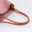 CHANEL Camelia Tote Bag Suede Pink Gold Tone CC Auth 206630-7