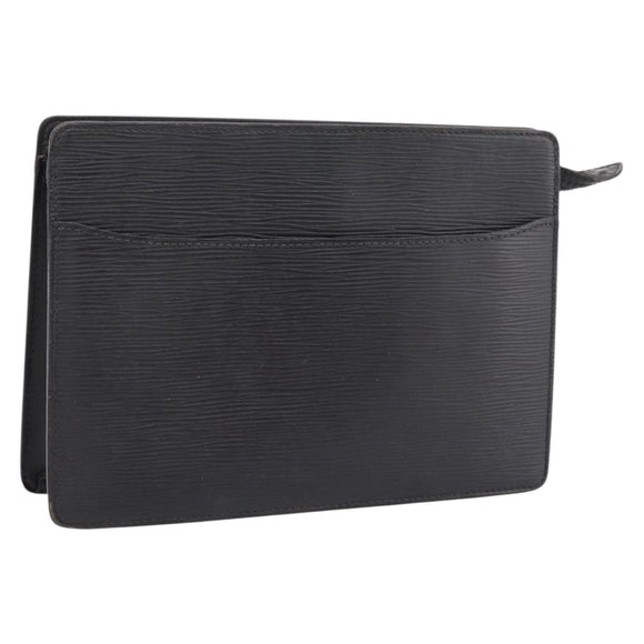 LOUIS VUITTON Epi Pochette Homme Clutch Bag Black M52522 LV Auth 206633