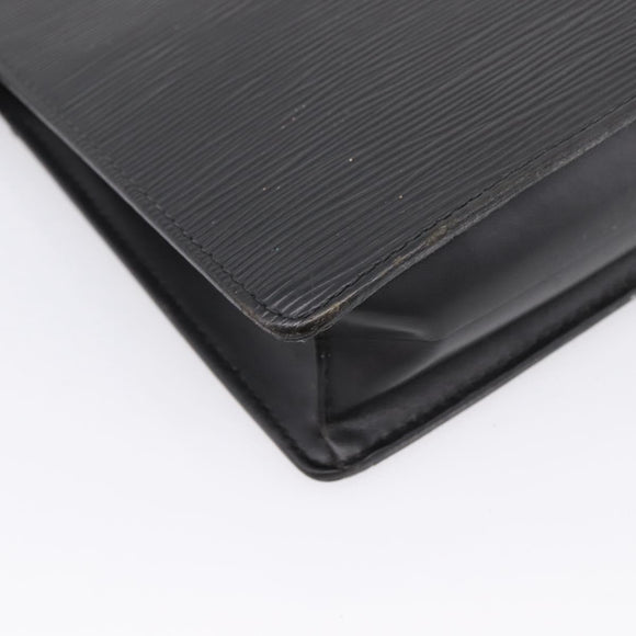 LOUIS VUITTON Epi Pochette Homme Clutch Bag Black M52522 LV Auth 206633