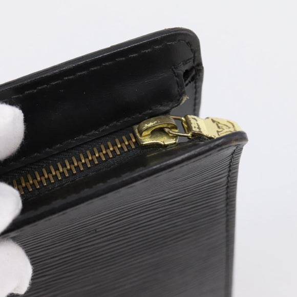 LOUIS VUITTON Epi Pochette Homme Clutch Bag Black M52522 LV Auth 206633