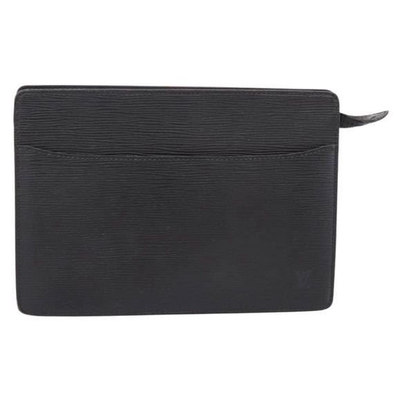 LOUIS VUITTON Epi Pochette Homme Clutch Bag Black M52522 LV Auth 206633