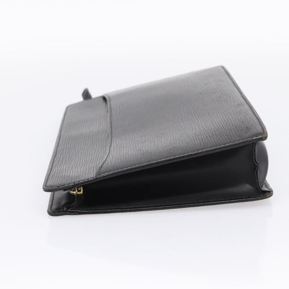 LOUIS VUITTON Epi Pochette Homme Clutch Bag Black M52522 LV Auth 206633