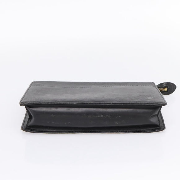 LOUIS VUITTON Epi Pochette Homme Clutch Bag Black M52522 LV Auth 206633