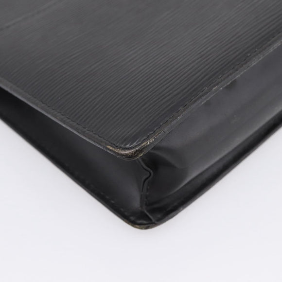LOUIS VUITTON Epi Pochette Homme Clutch Bag Black M52522 LV Auth 206633