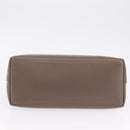 GUCCI Bamboo Hand Bag Leather Gray Gold Tone 001 2058 Auth 206638-5