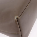 GUCCI Bamboo Hand Bag Leather Gray Gold Tone 001 2058 Auth 206638-10