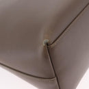 GUCCI Bamboo Hand Bag Leather Gray Gold Tone 001 2058 Auth 206638-15